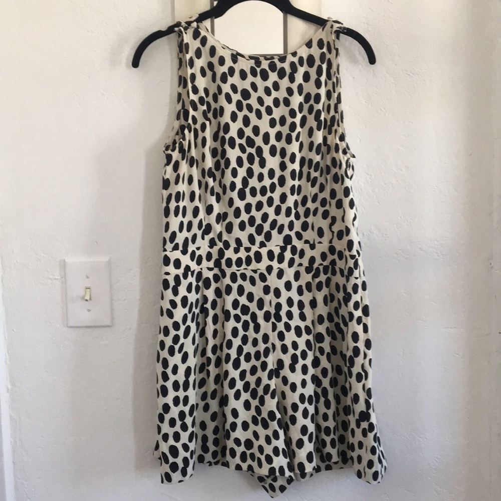 LOFT black and cream spotted romper